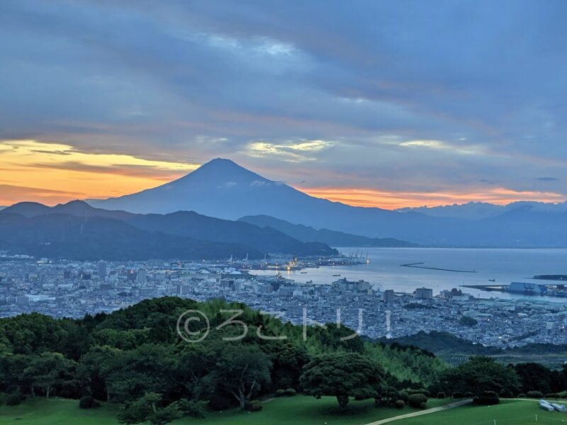 日本平ホテル　早朝　日の出　富士山