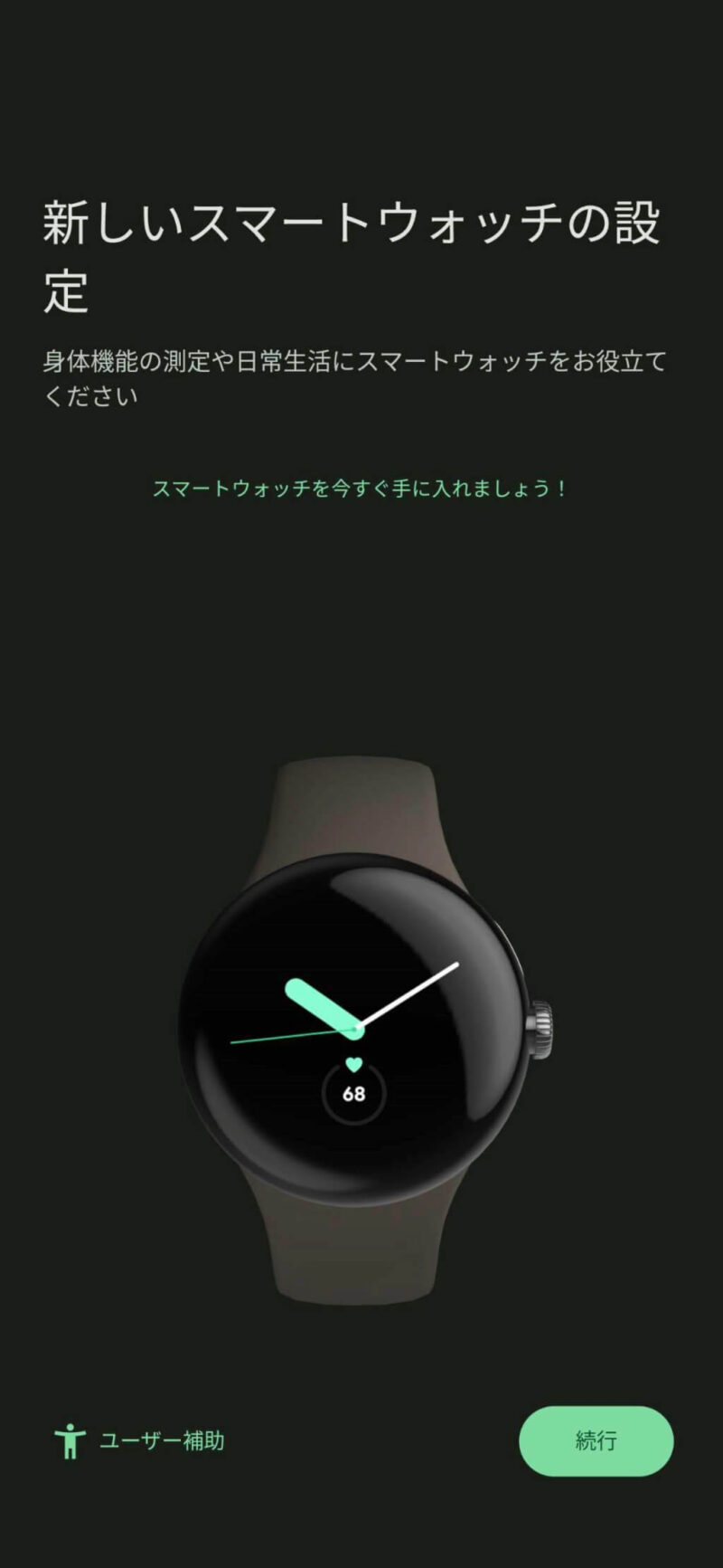Pixel Watch　設定画面